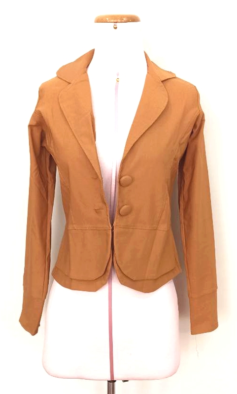 Bléiser delgado café claro para mujer